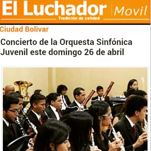 26/04 Concierto de la orquesta sinfonica juvenil de Ciudad Bolivar|| Centro Cultural Angostura(Antiguo Cine roxy)11am