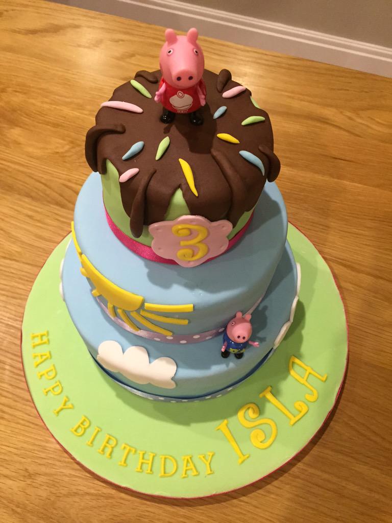 Cocolily Cakes On Twitter Peppa Pig Says Happy 3rd Birthday