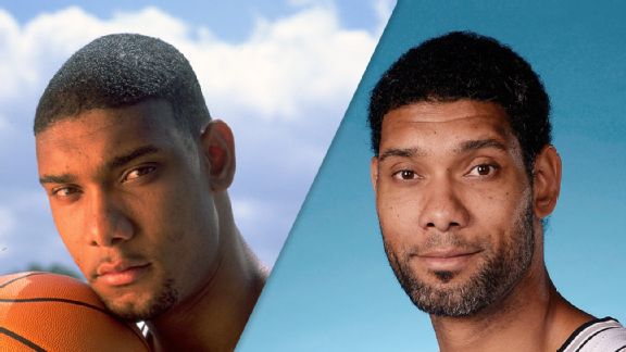 Wait... Which photo is from 1997? Happy birthday, Tim Duncan! You haven\t aged a bit. 