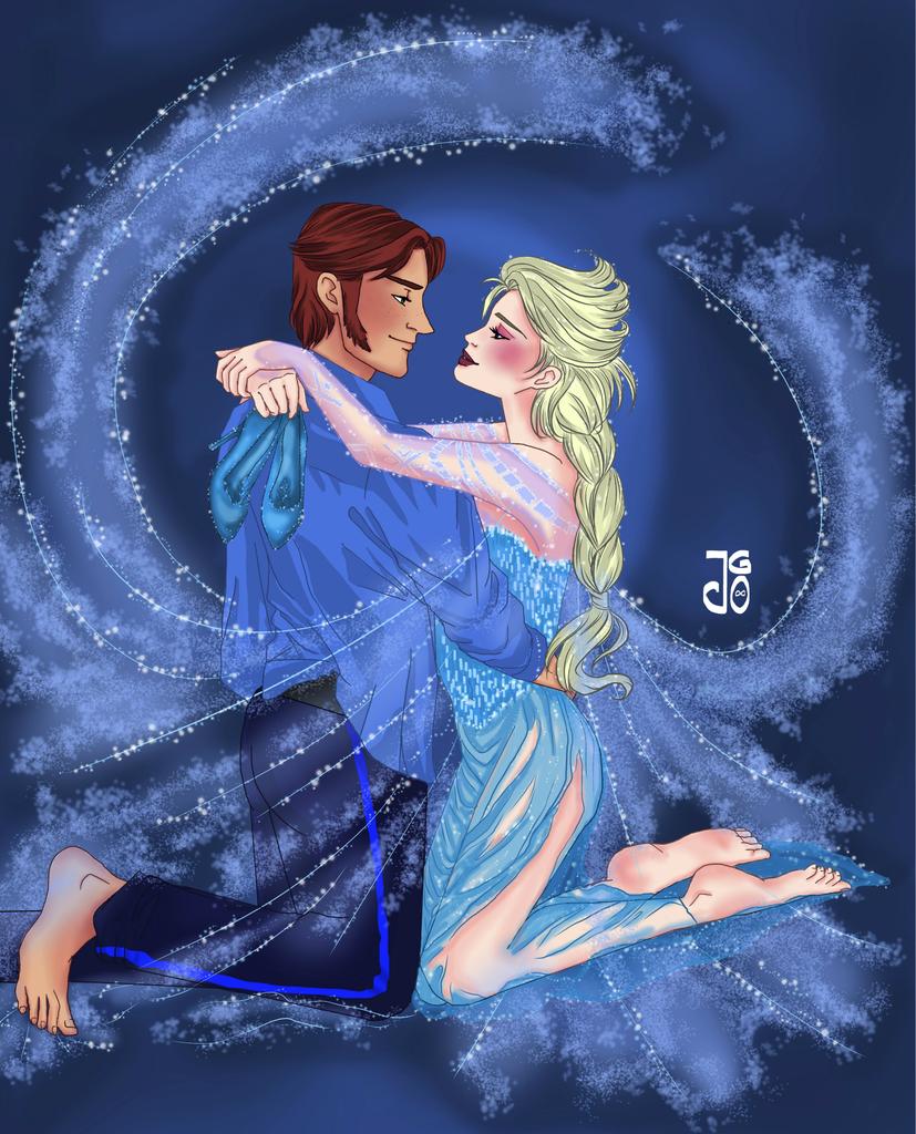 TinteFosche's tweet photo. One of them is melting... Or maybe both ;-) #Frozen #frozen2 #helsa #iceburns #hansla #Hans #Elsa #disney #fanart http://t.co/XgtATLoHT4