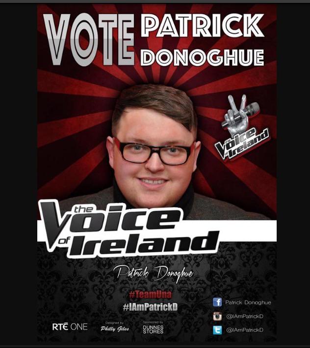 lolabradley's tweet photo. @iAmPatrickD Vote Patrick Donoghue #Teamuna #PatrickD 🍀 http://t.co/eDg1GgBPwe