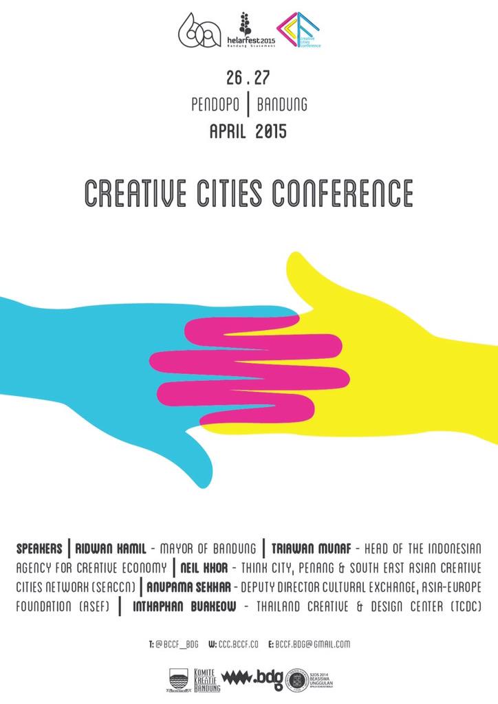 HARI INI!!! #CreativeCitiesConference dan Opening #Helarfest 2015. Ditunggu di Taman Alun-Alun ya, warga #Bandung