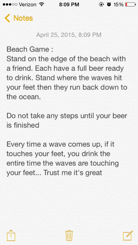 wake_probz's tweet photo. Me and my friend made a sick beach game. Repeat to get drunk 👌 http://t.co/LNPyIl9ioj