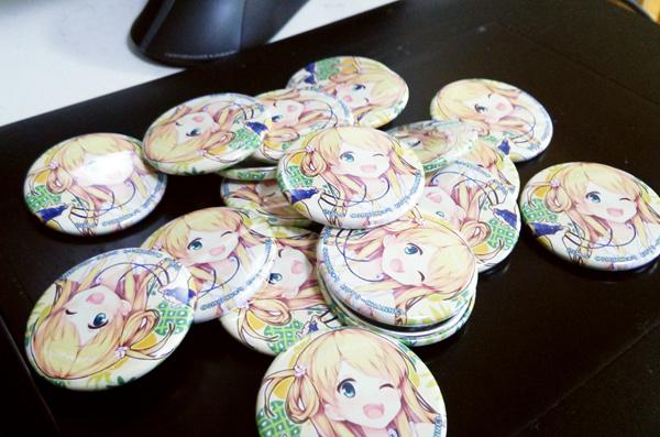 こみ1用の缶バッジ届いたー! 