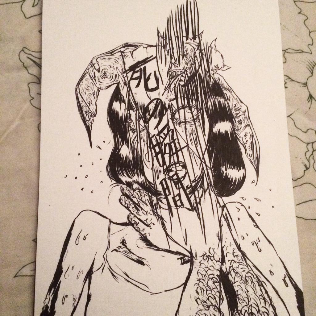yungwitch's tweet photo. 死 moment of death 死 #carmenwang #inkedBYme http://t.co/ECss6I7mk6