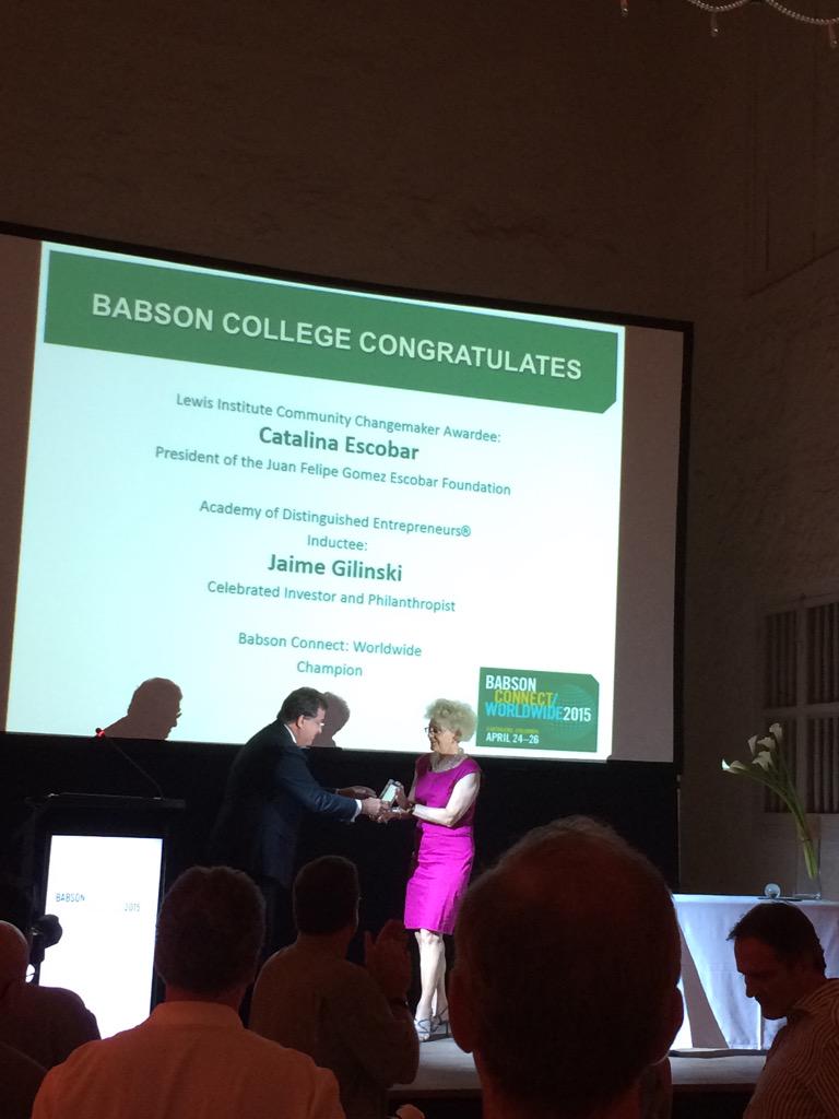Congratulations Academy of Distinguished Entrepreneurs inductee Jaime Gilinski presented by <a href="/Cbrush03/">Candida Brush</a> #BabsonConnect