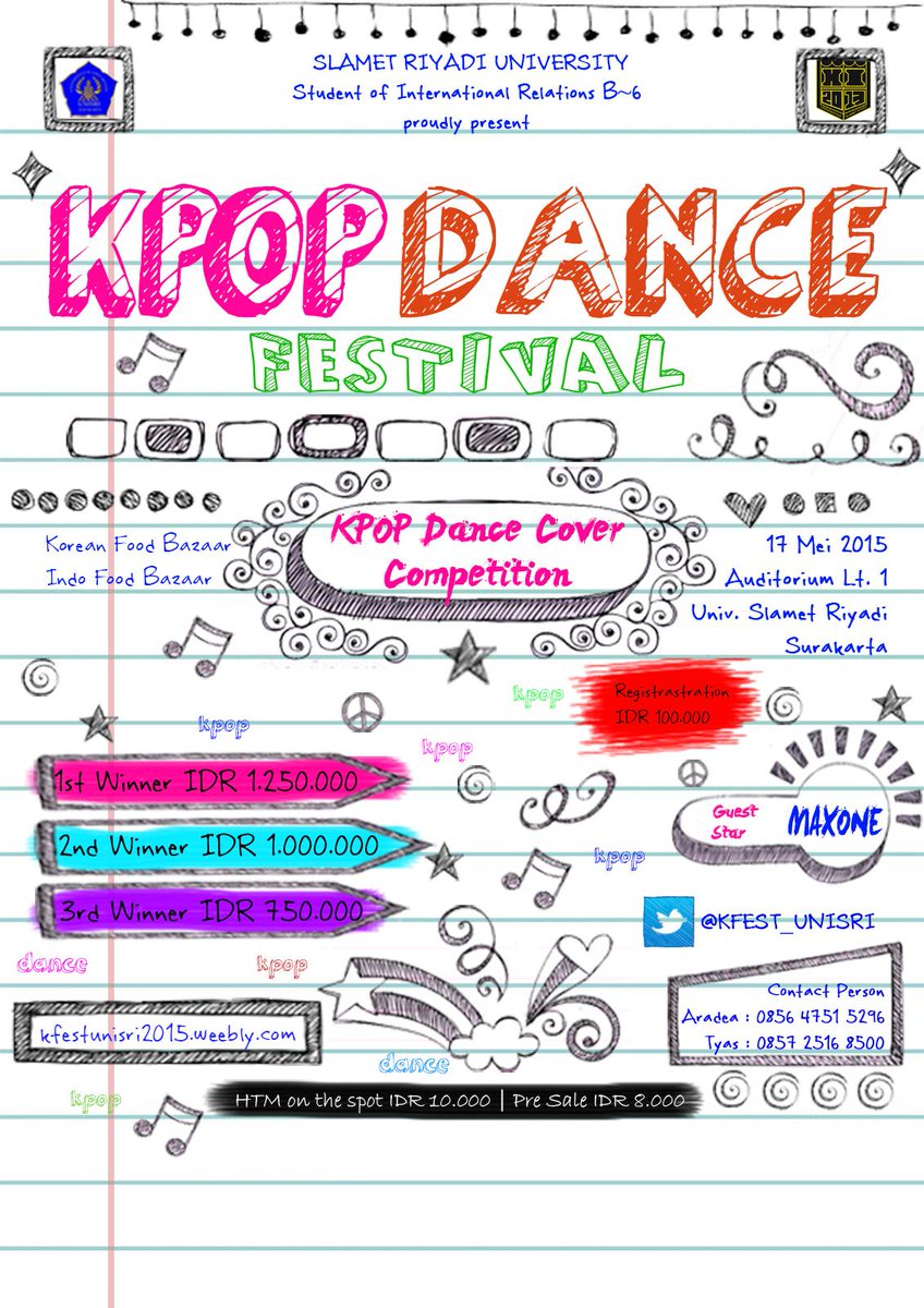 K-Fest UNISRI 2015 (@kfest_unisri) on Twitter photo <a href="/GUNIT_DC/">G-UNIT Dance Cover</a> <a href="/SN_Five/">S.N_Five</a> <a href="/fancy_dc/">FANCY & Dc</a> <a href="/dynamic__dc/">-</a> <a href="/starlux_DC/">st☆rlux</a> @AOC_DC <a href="/o3management/">Ozone Management</a> @BabyOfAngel_DC AYOOO DAFTARKAN TIM KAMU! <a href="/GUNIT_DC/">G-UNIT Dance Cover</a> <a href="/SN_Five/">S.N_Five</a> <a href="/fancy_dc/">FANCY & Dc</a> <a href="/dynamic__dc/">-</a> <a href="/starlux_DC/">st☆rlux</a> @AOC_DC <a href="/o3management/">Ozone Management</a> @BabyOfAngel_DC AYOOO DAFTARKAN TIM KAMU!