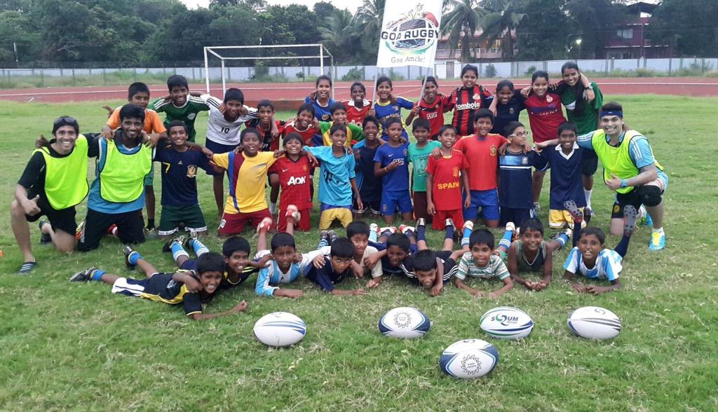 GoaRugby's tweet photo. The Torch Bearers of Tomorrow. Rugby Love &amp; Values from Goa, On Behalf of the People of India.
#GoaAmche @brettgosper http://t.co/HJMFhxpaKD