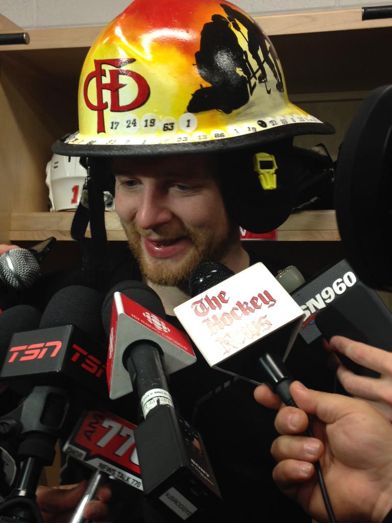 NHLFlames's tweet photo. "To be a part of this, it's amazing." - Ragin' Stajan http://t.co/pEMvRzatRq