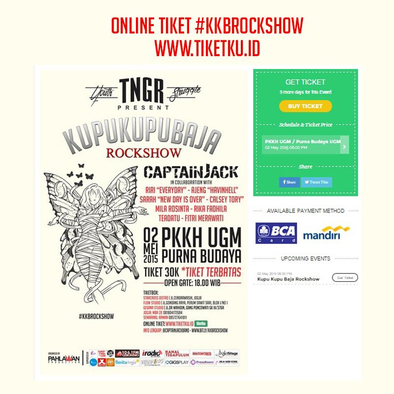 captainjackband's tweet photo. Kalian yg sudah order tiket online #KKBrockshow di @TiketkuID ( http://t.co/rbSgr7hZdP ) jgn lupa cek email kalian. http://t.co/eWIPSxwo8S