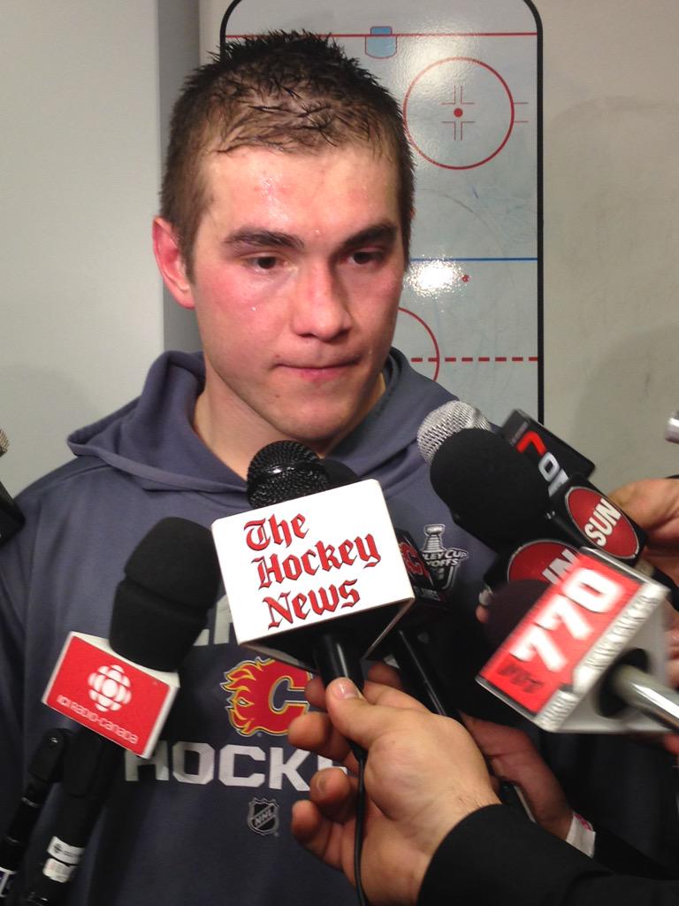 NHLFlames's tweet photo. "I've never been a part of a team like this. We never quit." - Michael Ferland http://t.co/9TK43f3vcU