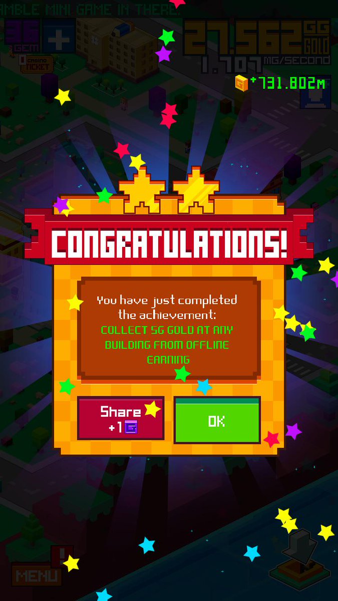 BloodyAnimation's tweet image. I have just completed the achievement: "COLLECT 5G GOLD FROM OFFLINE EARNING". #CenturyCity itunes.apple.com/us/app/id95568…