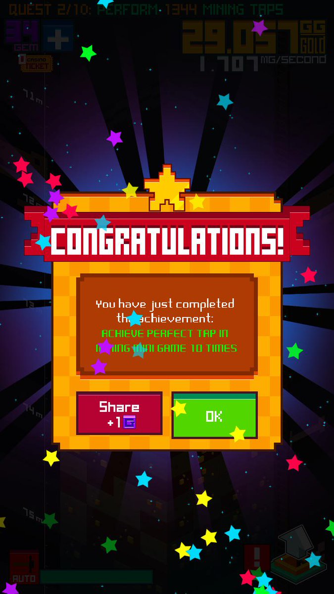 BloodyAnimation's tweet image. I have just completed the achievement: "ACHIEVE PERFECT TAP IN MINING MINI GAME 10 TIMES". #CenturyCity htt