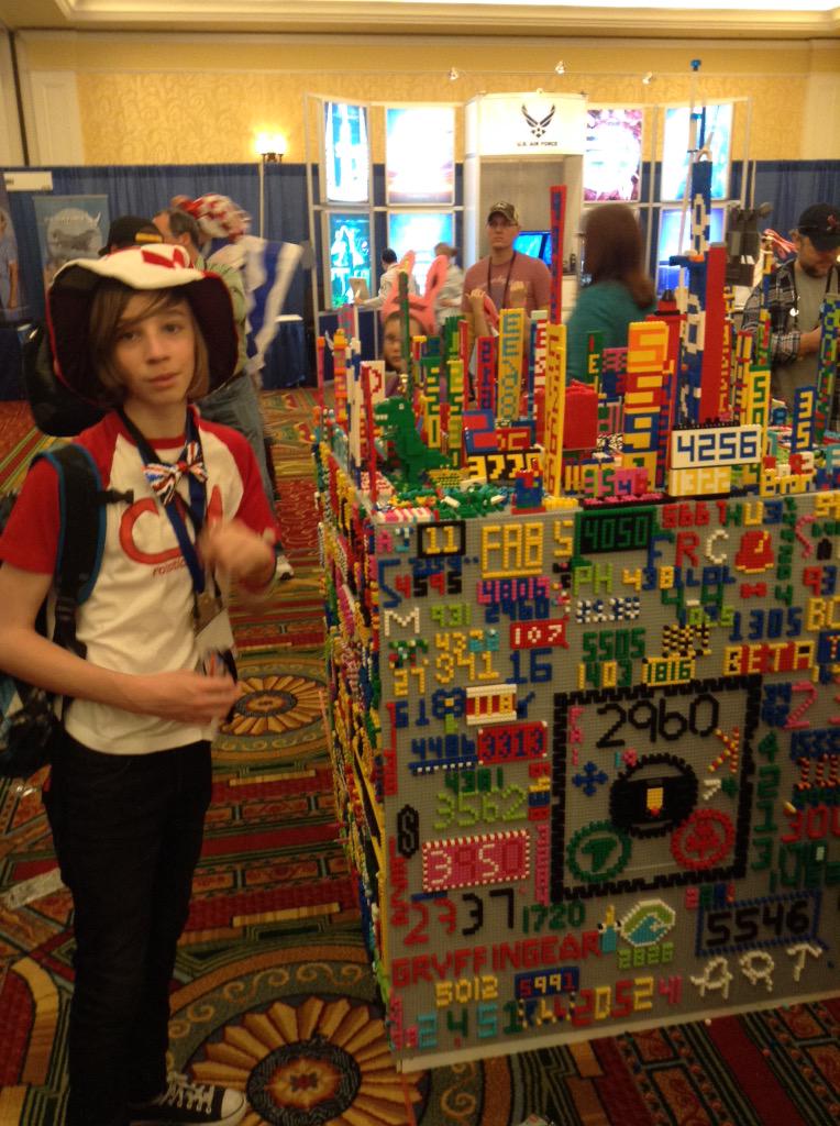 C14Robotics's tweet photo. Huge Lego block with all the team numbers on at the innovation faire #flluk #omgrobots http://t.co/AKTYwMXLAT
