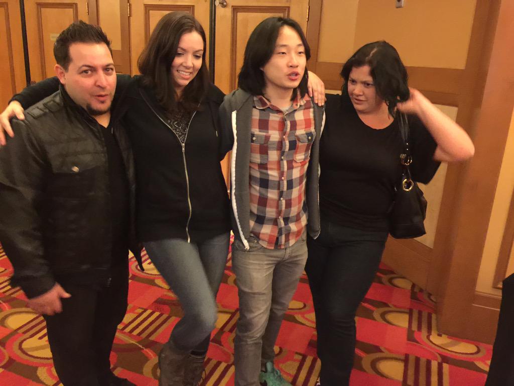 Jimmy killing it. And then tries his hit Asian girl vibe with my wife.