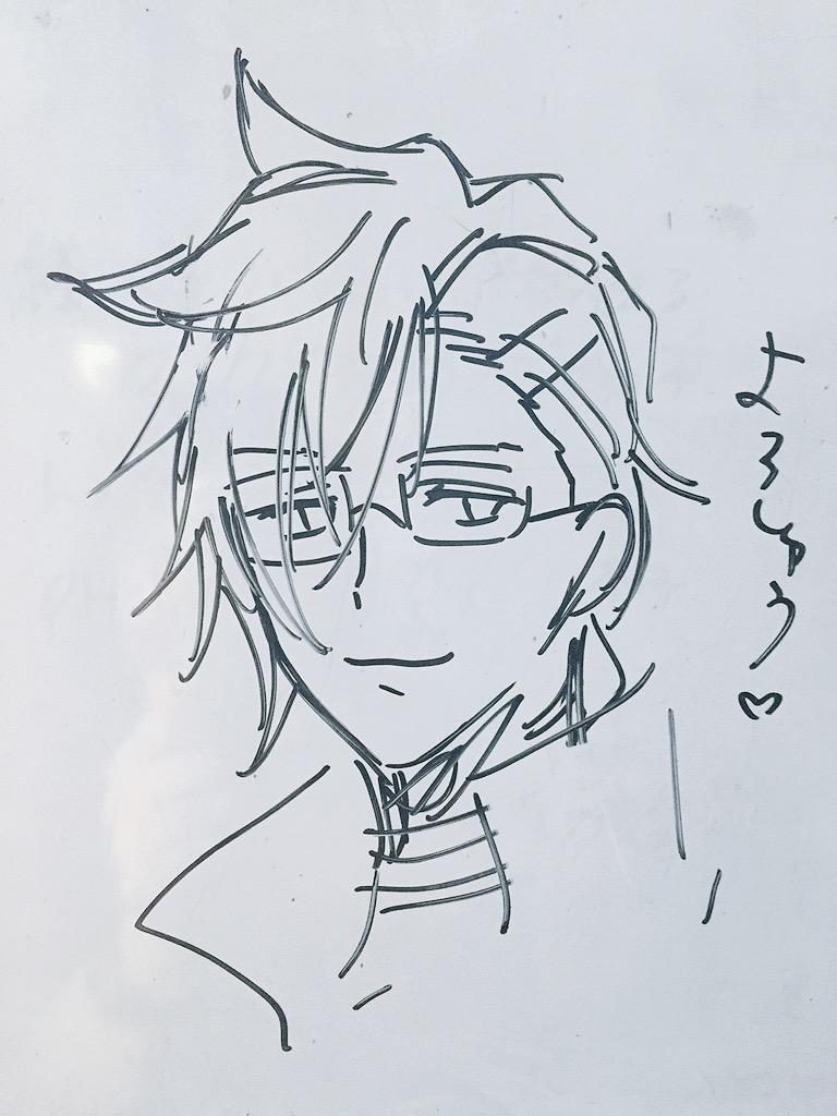 ホワイトボードに落書き。あれ?既視感+書き慣れてる感が… 