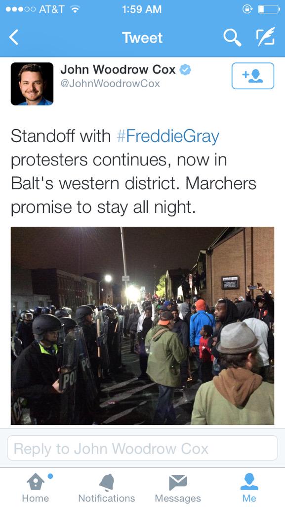 paulaw_dcc's tweet photo. The shootings of young black men are happening all over the country. Even in MD, Baltimore. #FreddieGray #dcc106 http://t.co/zyT5uKK7Fq