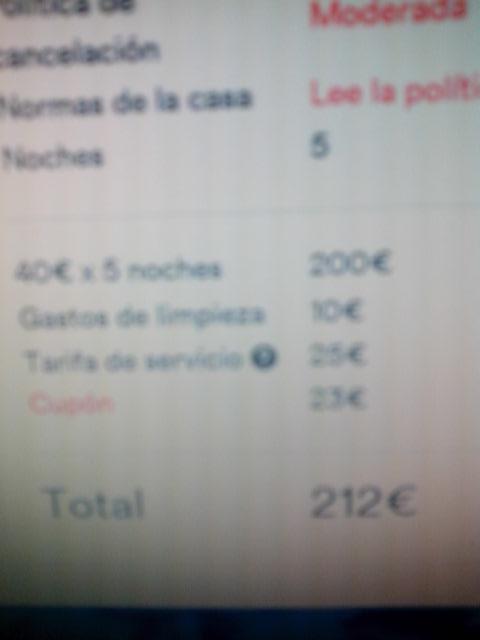 Sary_Gar's tweet photo. @TheTravelOffers as you can see is muy first reservation and I just recibe 23€ no 46€ ir 50$… your cupon doesn't work http://t.co/KZm8iBiF96
