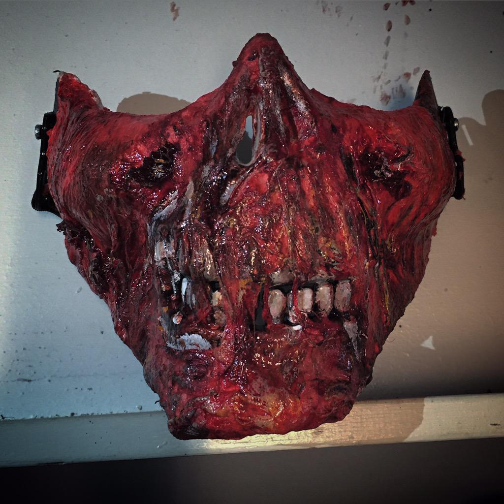 Bloody facemask #halloween #haunt #airsoft #hardball #facemask #mua