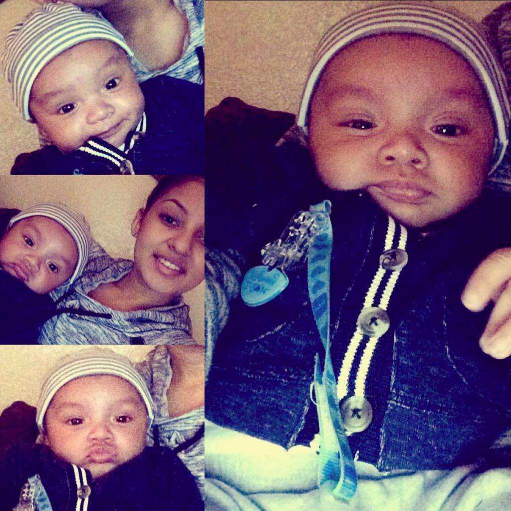 SukMyClitBiitch's tweet photo. My #ChubbyBaby 😍😝 #HisDimples #3Months on Tuesday 😁 #AlreadyTeething 😭 he growing up to fast 😢 http://t.co/jwSQVsOu9A