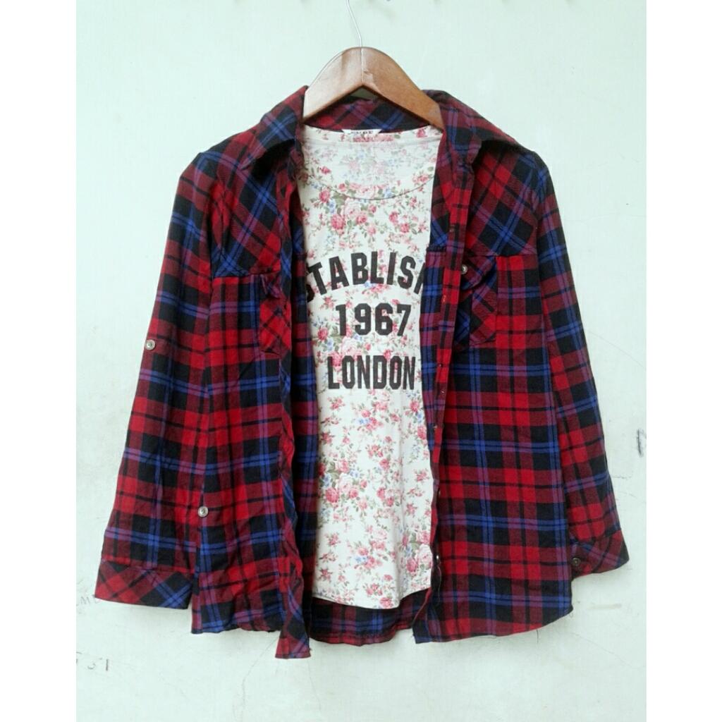 TopTeenStuff's tweet photo. BASIC FLANNEL#6 @85rb bhn flannel. All size to L. Ready http://t.co/2In0tamVJF