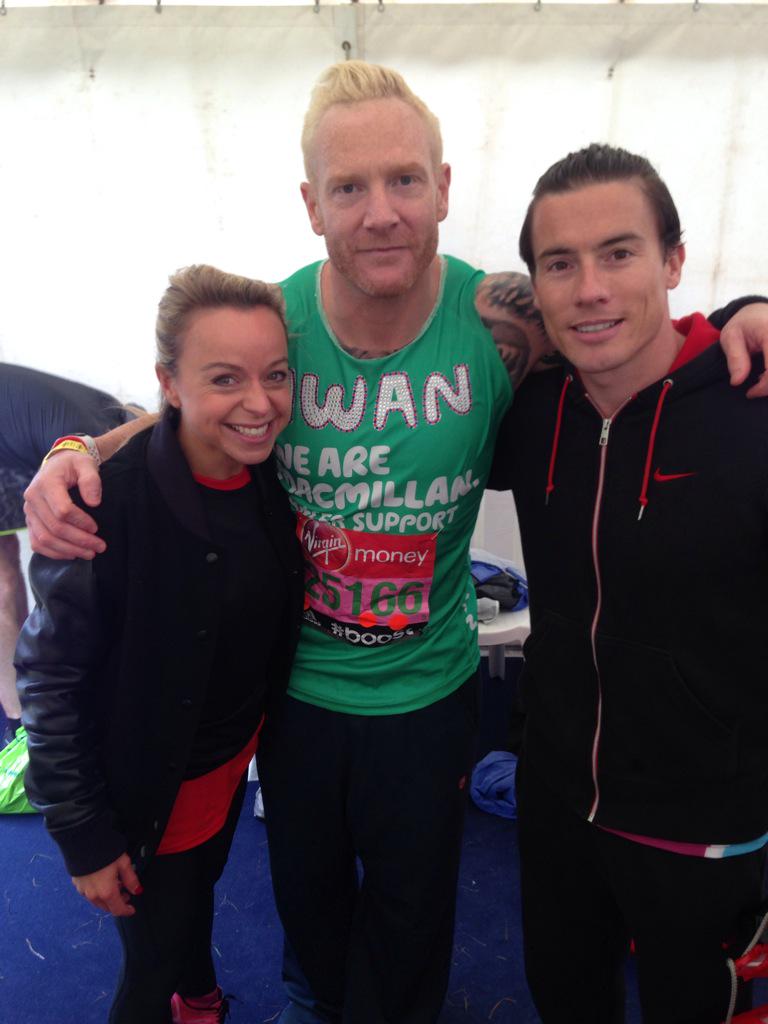 abistephens's tweet photo. Team @btsportmotogp are @LondonMarathon ready!! @Iwanrunner @JamesMToseland 😊 http://t.co/dSWPZjm9SF