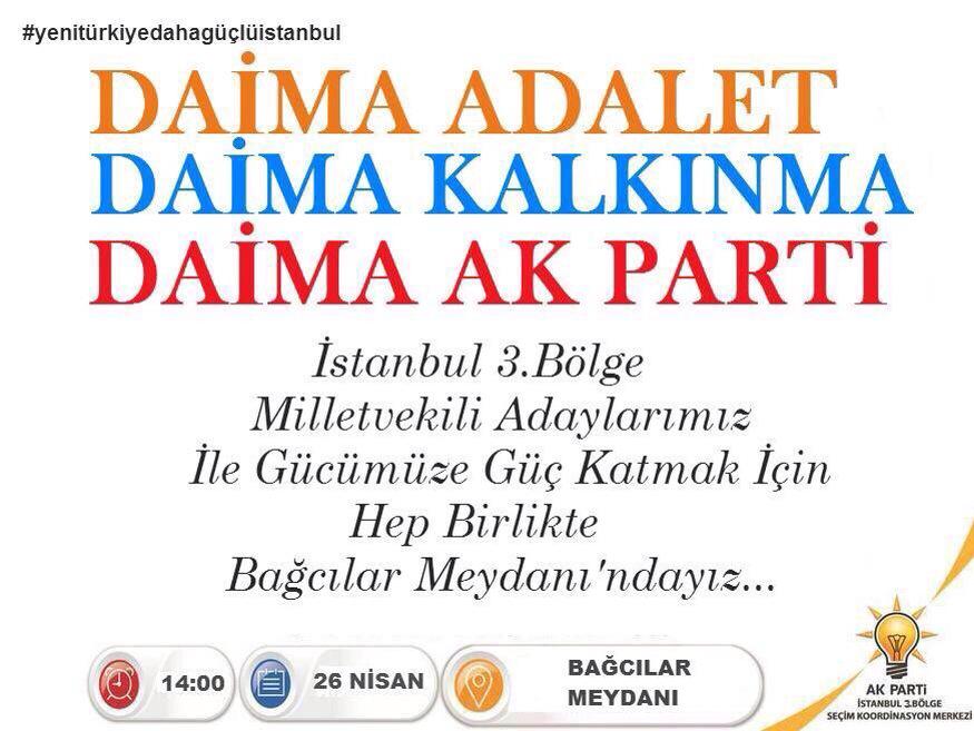 Bay___Efsane_61's tweet photo. Saat 14:00 Bağcılar meydan seçim stardı veriliyor ve sevgi yürüyüşü herkes davetlidir http://t.co/qUVOR3L3Ut