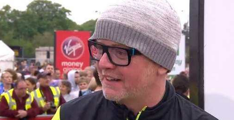 BBCSport's tweet photo. "I want to get around and then get to the pub" says @achrisevans who kept his #LondonMarathon running a secret. http://t.co/eJkBbXb8kS