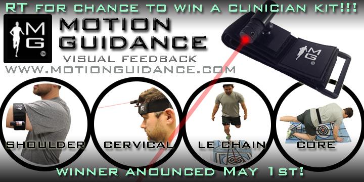 MotionGuidance's tweet image. RT this add for a chance to enter &amp;amp; win an @motionguidance clinician kit! Winner announced MAY 1st! #physicaltherapy