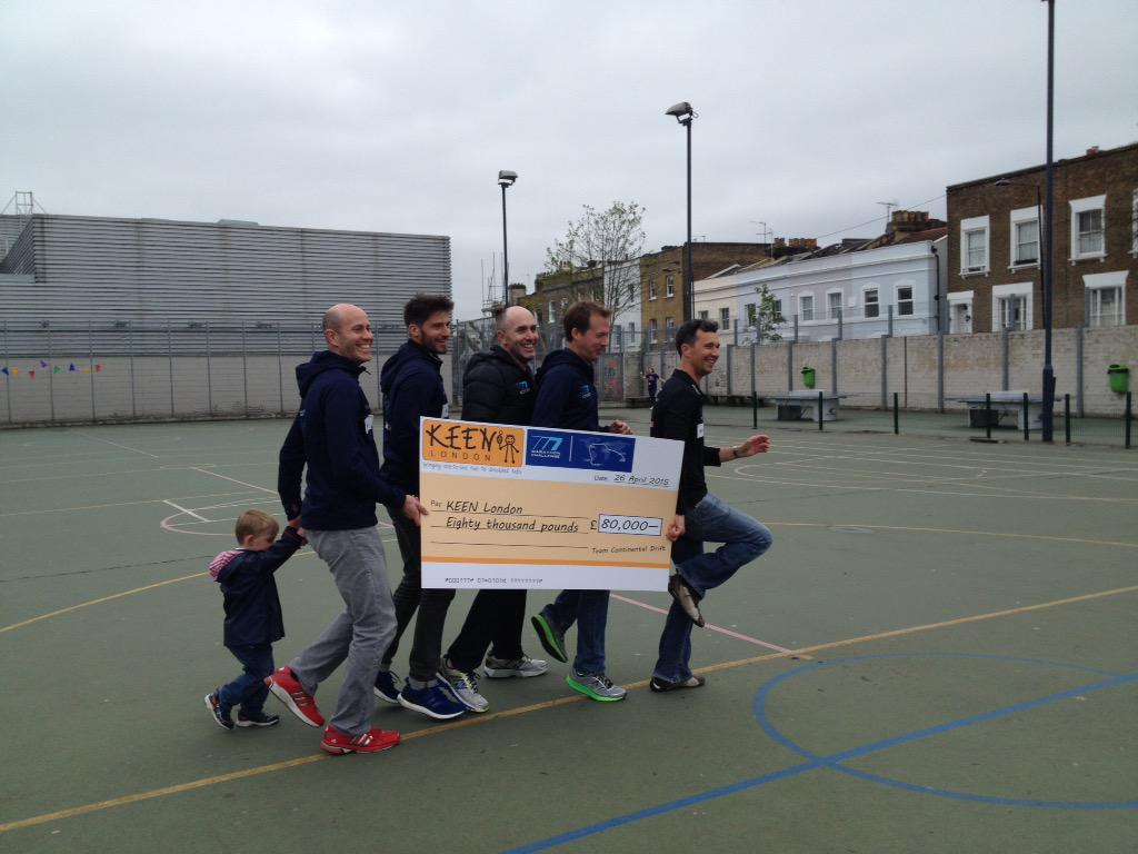 The <a href="/777epic/">TeamContinentalDrift</a> team show how to run while carrying a massive cheque - with style! Thanks for coming today.