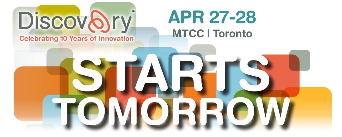 #ocediscovery starts tomorrow! For all conference information incl. schedule, be sure to visit ocediscovery.com