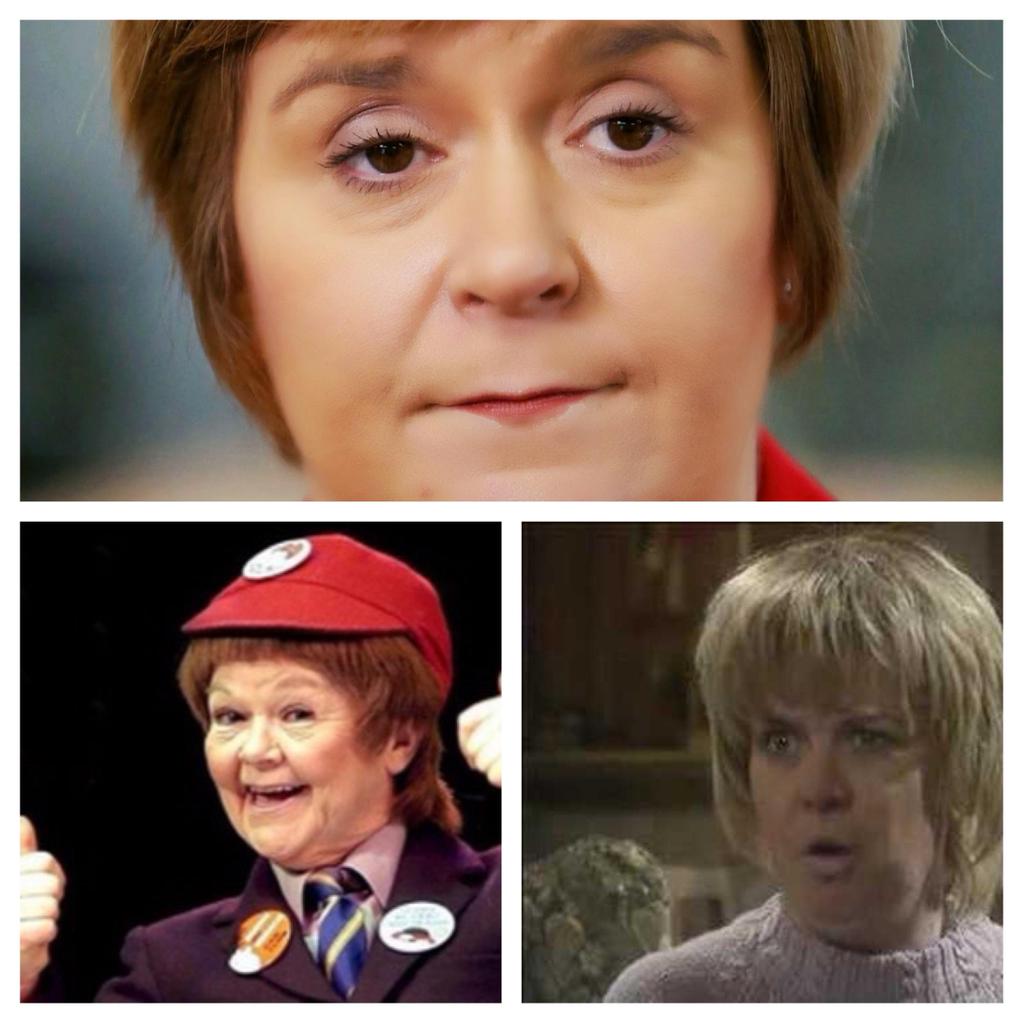 lpjdavis's tweet photo. One and the same person; Nicola Sturgeon, Jimmy Crankey or Rab C Nesbitts Mrs..... http://t.co/KCJ4nTiid7