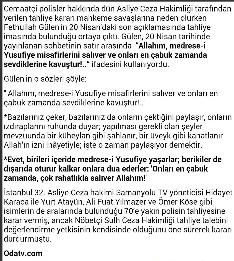 SonVesayet's tweet photo. FLASH, FLASH, FLASH!
ODA TV Davutoğlu'nun bahsettiği 
"Gülen'in Talimatı'nı" ve kaydını bulmuş.

Yorum yazamıyoruz.. http://t.co/7WOLKBQSMs