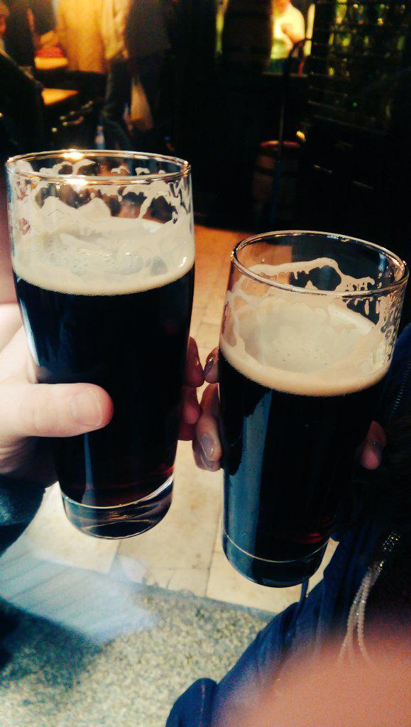 goldenboybrew's tweet photo. So many glorious beers in Bamberg Germany. A traditional rauchbier, tastes like  smoked ham. http://t.co/vmkp4nNysx