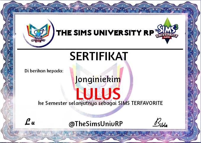 bumbiblee's tweet photo. SELAMAT KEPADA S3 @JonginieKim LULUS SEBAGAI SIMS TERFAVORITE. #SIMSJADOEL #SIMSRISINGLEVEL http://t.co/n2UOzJCqMA