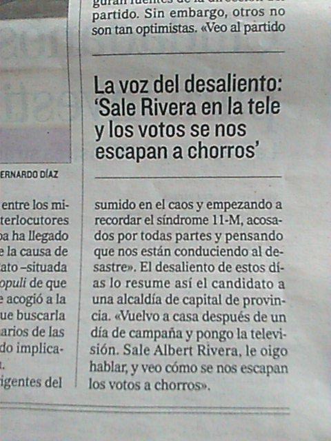 begonavillacis's tweet photo. El PP pierde votos "a chorros" @elmundoes http://t.co/3vt81GcZfn