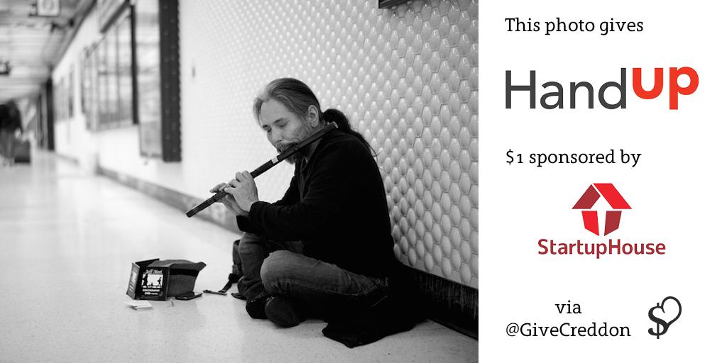 CreddonHQ's tweet photo. #RT to #give $1 to @HandUp, helping #homeless in #SF, sponsored by @StartupHouse for #entrepreneurs in SF. $54 left! http://t.co/iIojAc4ckE