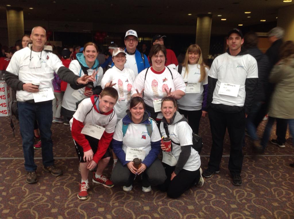 MSOttawa's tweet photo. Ginger O'Malley &amp; Her team are ready for the #OttawaMSWalk http://t.co/H4dFXzzccd
