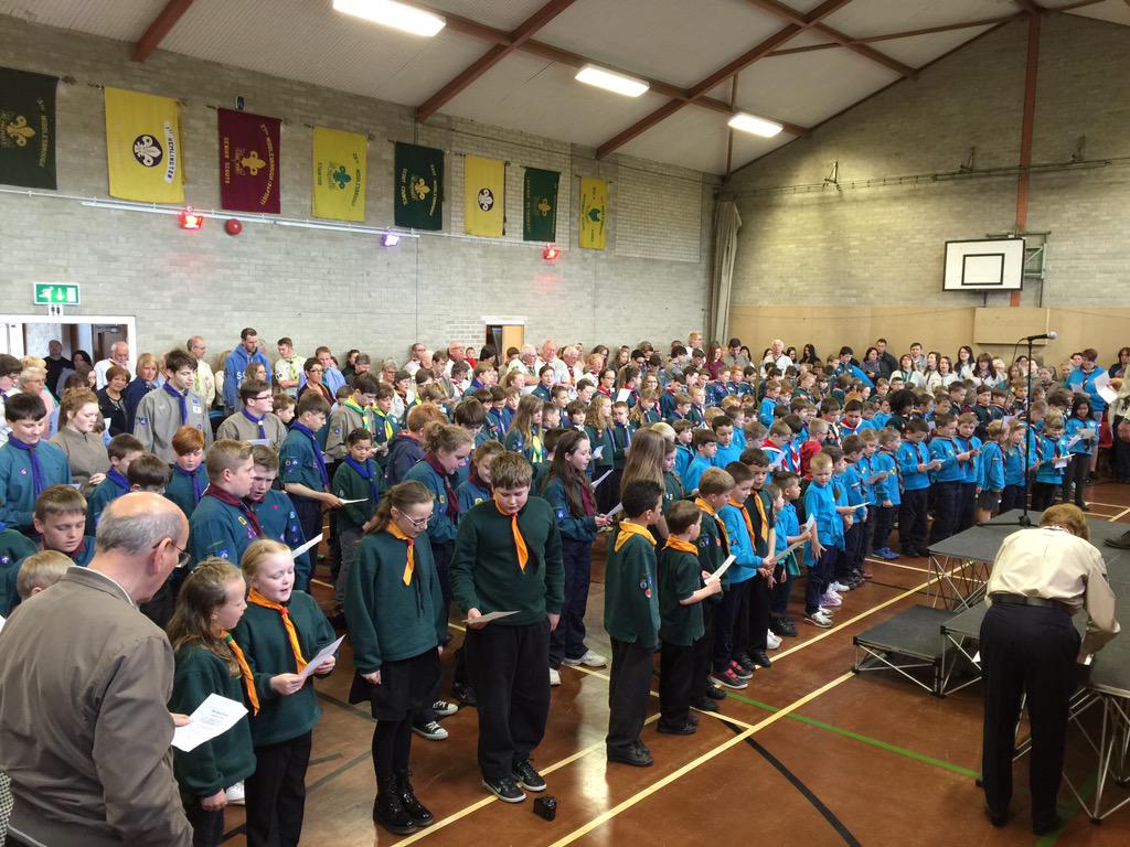 boroscouts's tweet photo. The scout hymn St George's day 2015 http://t.co/LFmmrGmVka