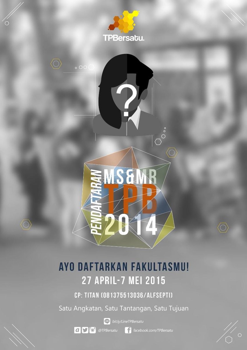 Pendaftaran Ms&amp;Mr TPB 2014 sudah dibuka! Ayo daftarkan fakultasmu! <a href="/STEI2014/">STEI ITB 2014</a> <a href="/SITH_ITB2014/">Cerva Imperator</a> <a href="/FTIITB2014/">FTI ITB 2014</a> <a href="/FITBITB2014/">FITB ITB 2014</a>