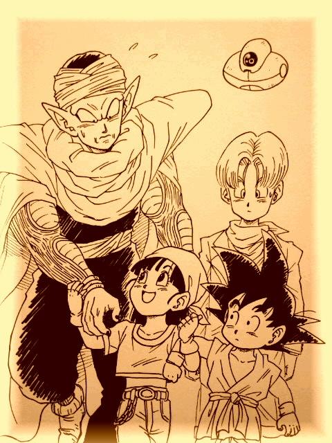 ドラゴン画廊 リー Twitterren ピッコロさんがパンの子守りをしてた設定のままgtに突入したらこんな感じ でもこれ 爆発する地球にピッコロが残る場面を想像したら Http T Co 2csead9hii