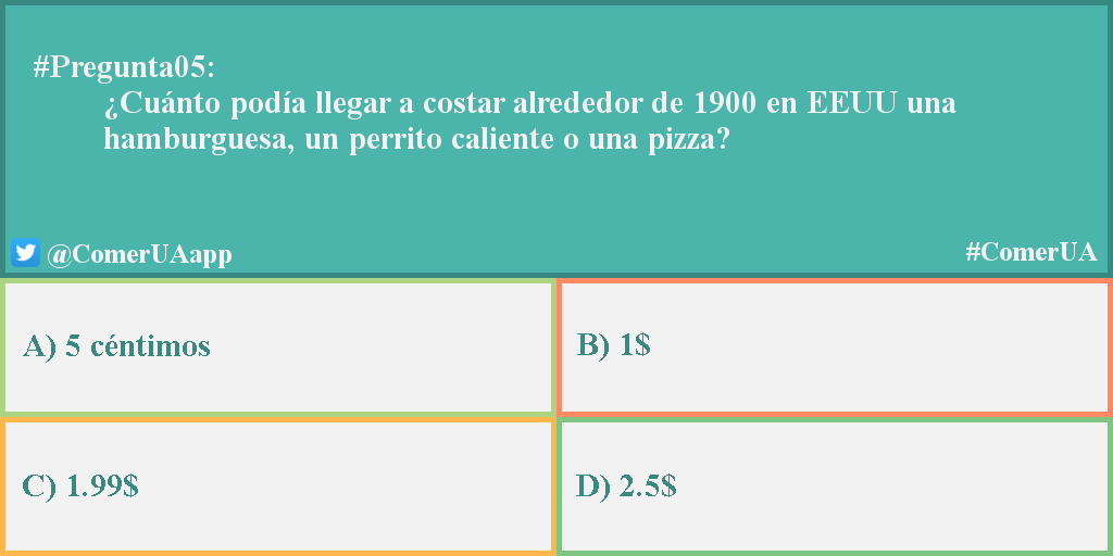 ComerUAapp's tweet photo. Cualquiera de las respuestas de la #Pregunta05 me invitan a comer pizza! Responde al #quiz! Compite con tus amigos! http://t.co/nl8IRIJSOq