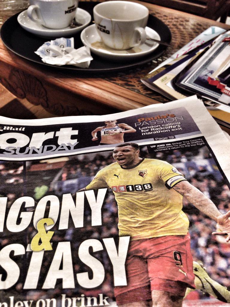 goalhangers's tweet photo. Reading a classic story in cafe, about overcoming adversity &amp; ultimately reaping the rewards.
#WatffordFC http://t.co/4Ud4bHbUV7