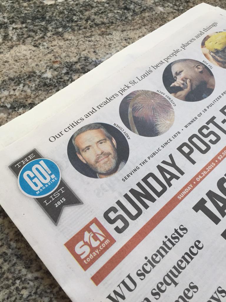 McBayWendy's tweet image. @Andy look who's on the front page of #stlpostdispatch this morning