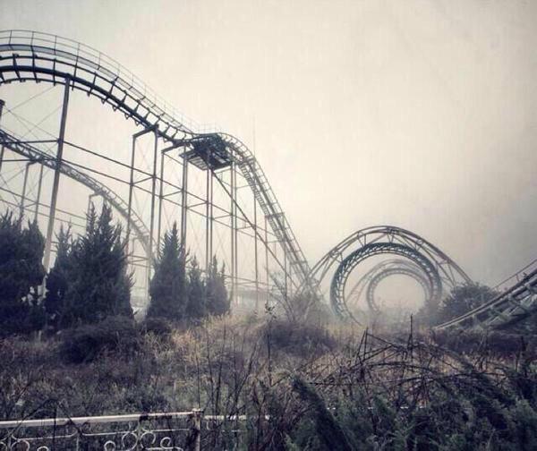 Abandoned rollercoaster in Japan.