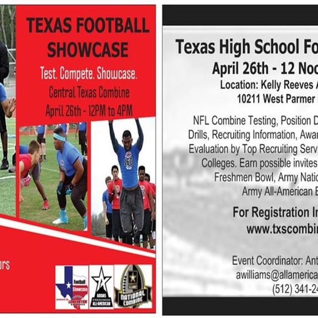 AWilliamsUSA's tweet photo. 3 hours until the start of the @TXFBShowcase @FBUcamp in the ATX!
RT if your coming
#testcompeteshowcase http://t.co/XegVhNFoPD