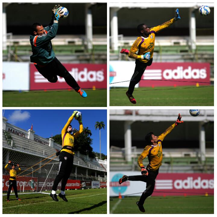 FluminenseFC's tweet photo. Dia do goleiro: primeiros a começar e os últimos a sair de campo nos treinos. >> http://t.co/8NCBSm196p #FamiliaFlu http://t.co/ivVGxIc3Gv
