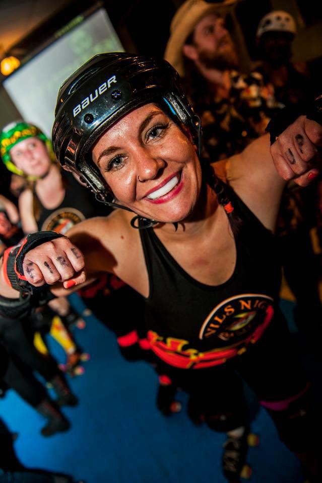 DetroitDerby's tweet image. Happy Birthday to E Rase Her of the Devils Night Dames! #ddg birthdays #10yearsofhits  photo credit: Josh Kahl