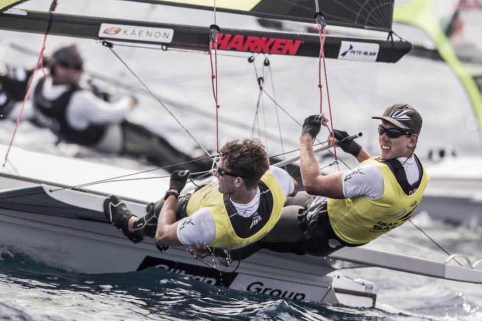 KaenonSailing's tweet photo. #Hyeres #SailingWorldCup Going into last day,@peteburling @BlairTuke already secured the win @Kaenon #KorePerformance http://t.co/2ROSagPVOV