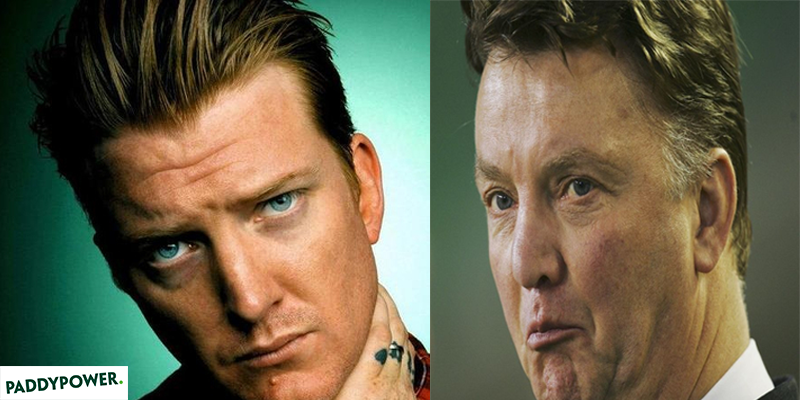 paddypower's tweet photo. If Josh Homme of Queens of the Stone Age ever wonders what he'll look like when he gets older, he should look at LVG. http://t.co/0Kqk2AWlwb